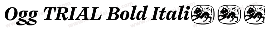 Ogg TRIAL Bold Itali字体转换